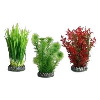 Plante en plastique Sri Lanka assortie pour aquarium, S, 13 cm