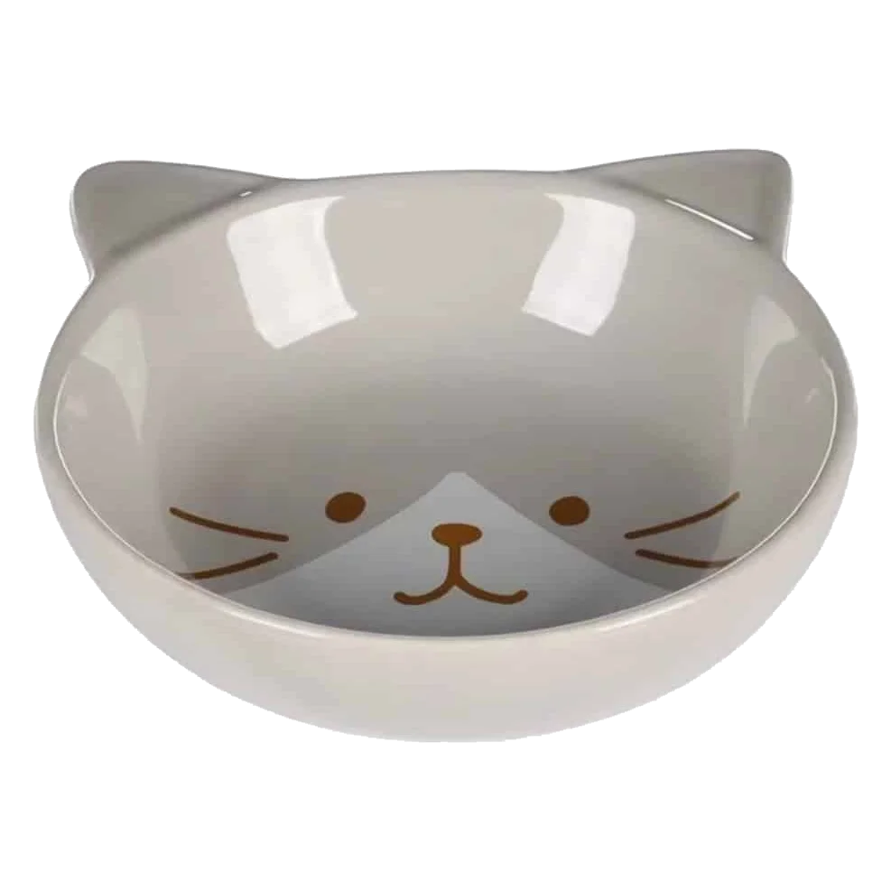 Gamelle en céramique en forme de tête de chat