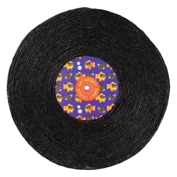 Griffoir rotatif pour chat FuzzYard Record Cat Caturday Night Fever
