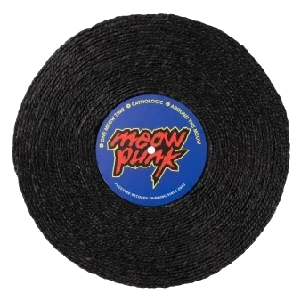 Griffoir rotatif en sisal pour chat FuzzYard Record Cat Meow Punk
