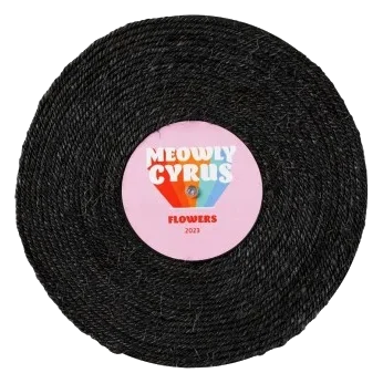 Griffoir rotatif en sisal pour chat FuzzYard Record Cat Meowly Cyrus