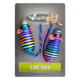 Souris arc-en-ciel à grelot pour chat, 7 cm, blister de 2