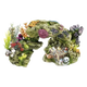 Rochers et plantes avec trésor décoration aquarium