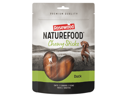 Rosewood Naturefood Chewy Sticks au canard pour chien, sachet 100 g