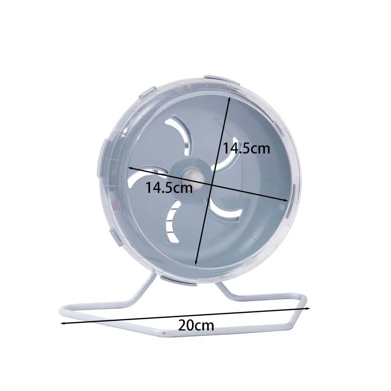 Rueda silenciosa de 17,5 cm con soporte metálico para hámster enano, vista de detalle 1