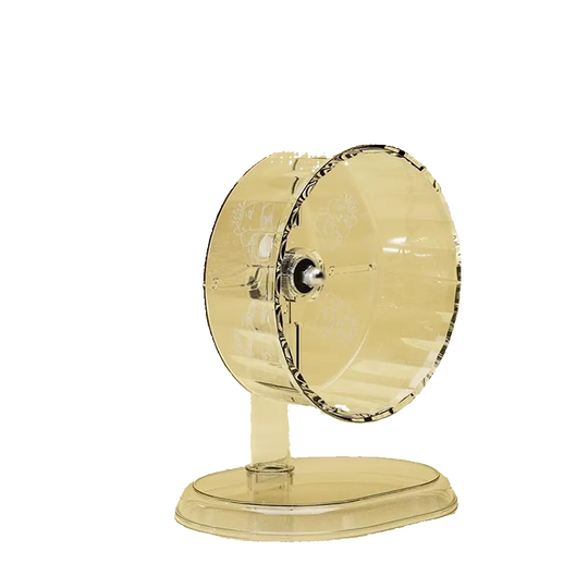 Rueda transparente con soporte y doble rodamiento para hámster, 18 cm - ZONLIDOOG