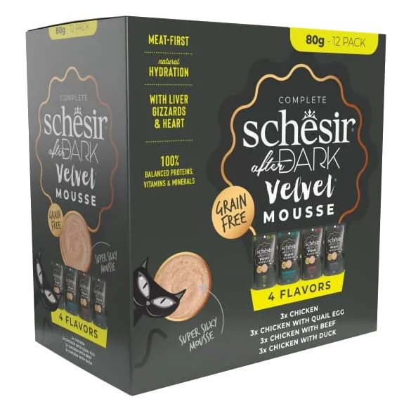 Schesir After Dark pack varié Velvet mousse pour chat