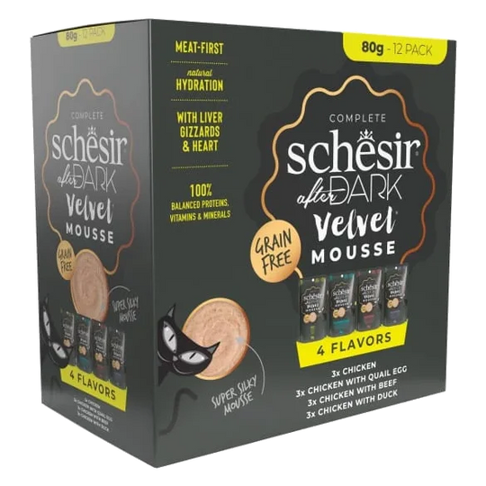 Schesir After Dark pack varié Velvet mousse pour chat