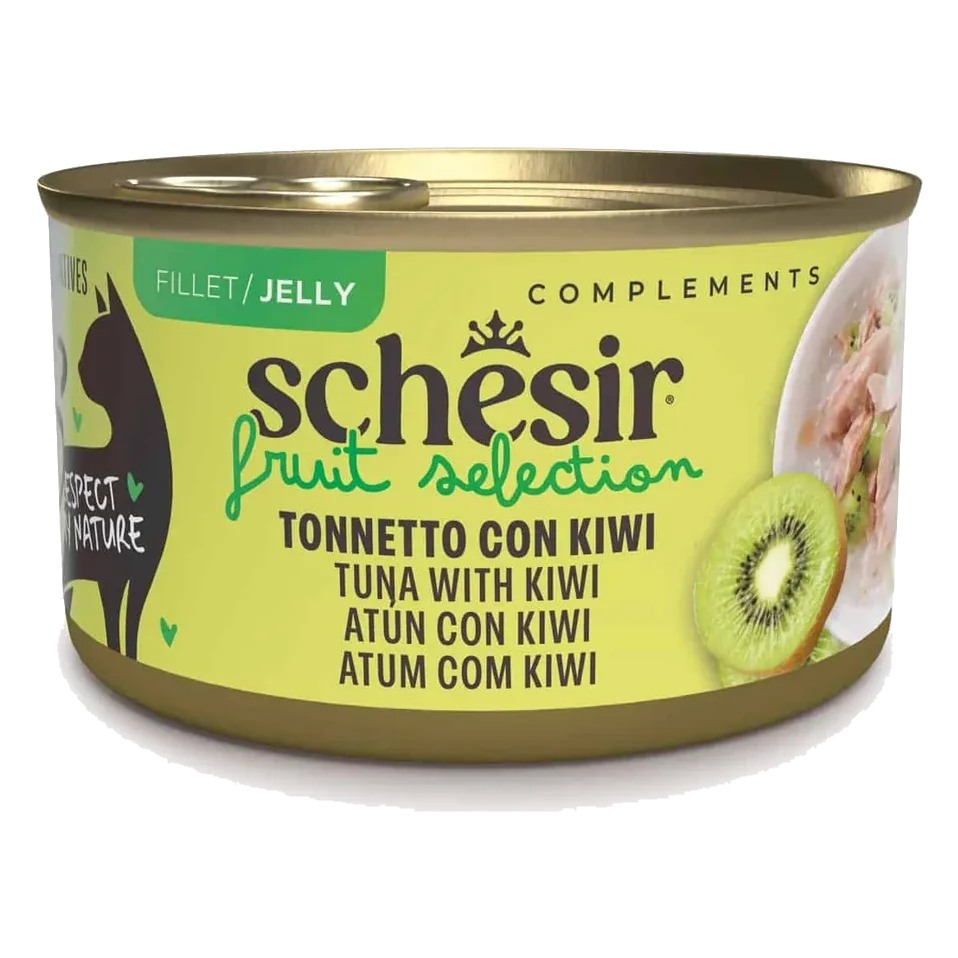 Pâtée pour chat Schesir thon et kiwi, 75 g