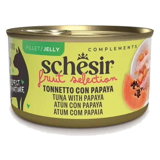 Pâtée chat Schesir thon avec papaye, 75 g