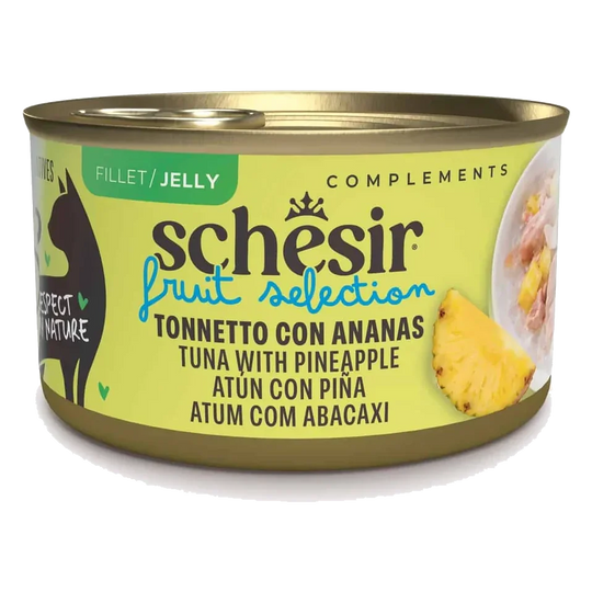 Pâtée pour chat Schesir thon et ananas, 75 g