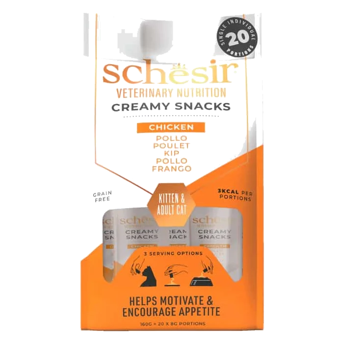 Schesir Veterinary Solutions friandise crémeuse pour chat, 20 × 8 g