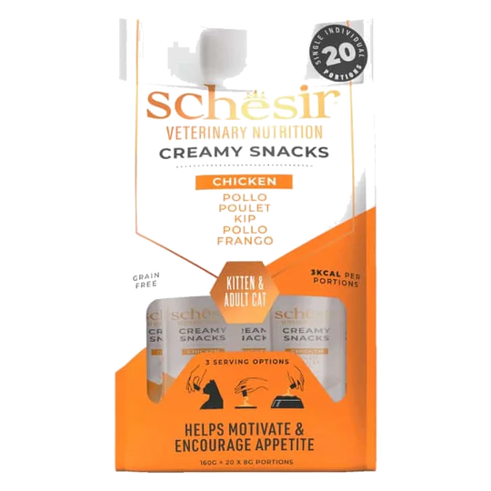 Schesir Veterinary Solutions friandise crémeuse pour chat, 20 × 8 g