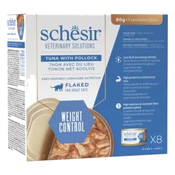 Pâtée chat Schesir Weight Loss thon avec lieu, 80 g