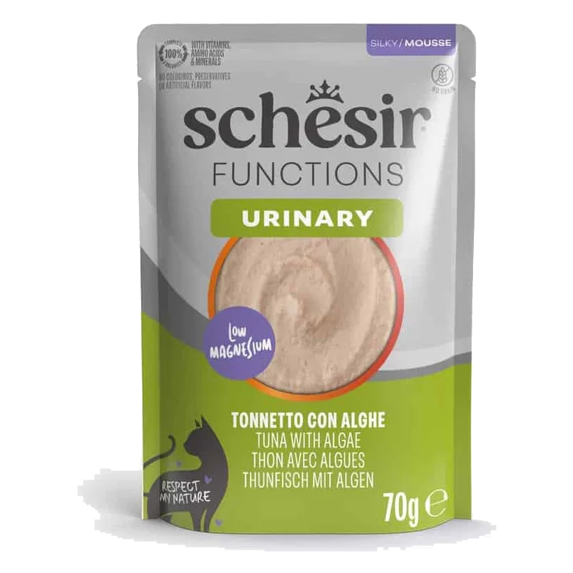 Pâtée chat Schesir Functions Urinary thon avec algues, 70 g
