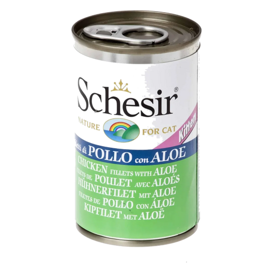 Pâtée chaton Schesir filets de poulet avec aloe, boîte 140 g