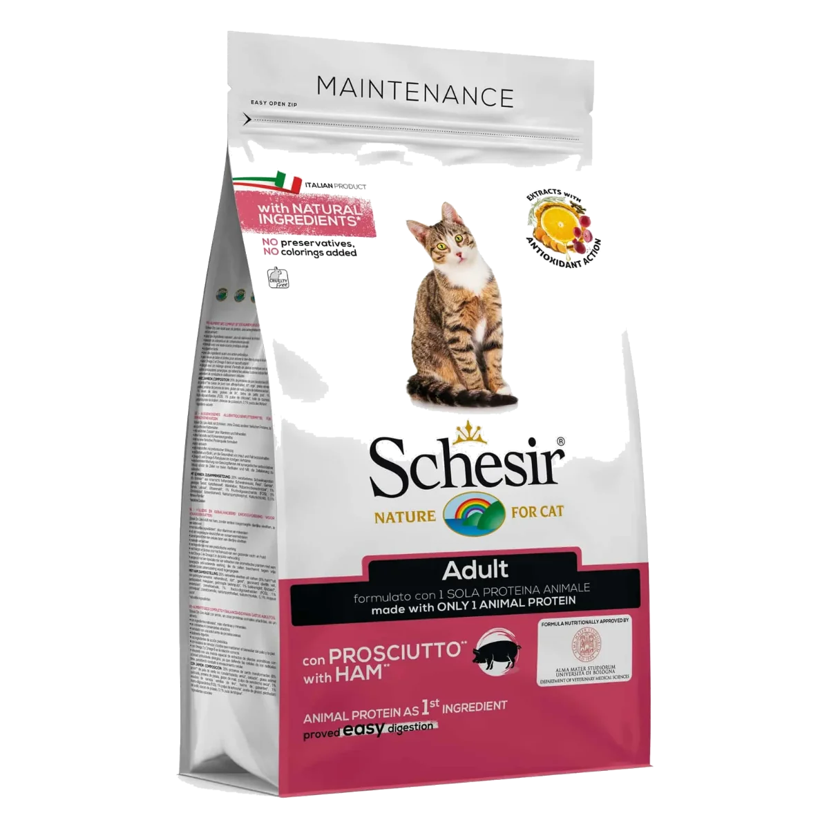 Croquettes chat Schesir Entretien jambon, 400 g