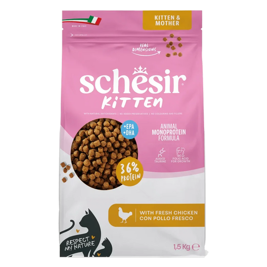 Croquettes chat Schesir Animal Protein Kitten, 1,5 kg