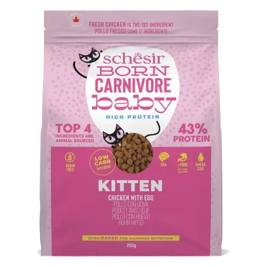 Croquettes chaton Schesir Born Carnivore poulet avec œuf, 1,25 kg