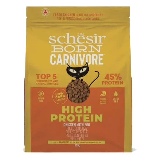 Croquettes chat Schesir Born Carnivore poulet avec œuf, 1,25 kg