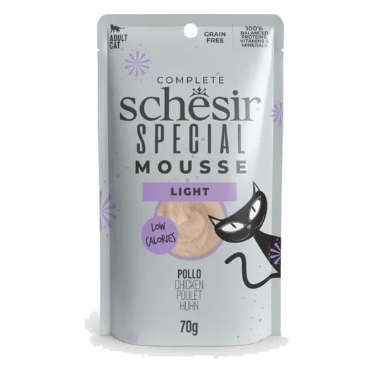 Pâtée chat Schesir mousse Light avec poulet