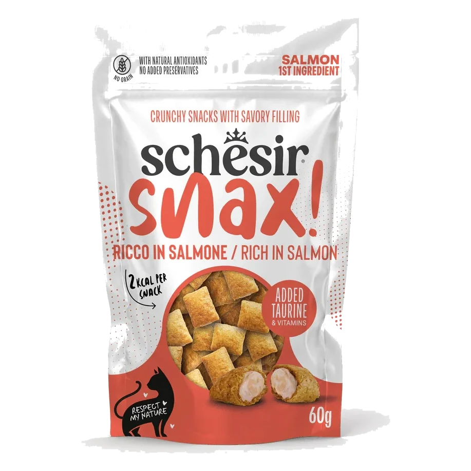 Schesir Snax friandises saumon pour chat, 60 g