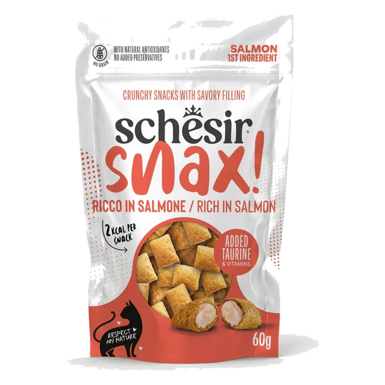 Schesir Snax friandises saumon pour chat, 60 g