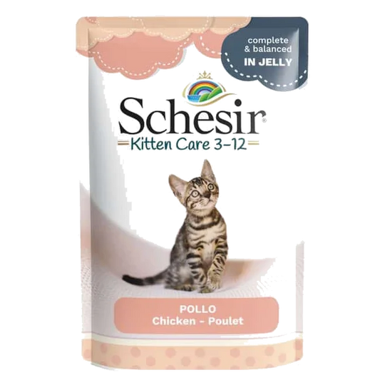 Pâtée chaton Schesir filets de poulet, sachet 85 g