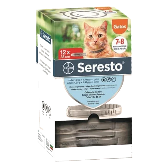 Collier antiparasitaire Seresto Bayer pour chat, emballage plastique