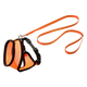 Kit harnais et laisse chaton, orange et noir, 110 cm, 10 mm, taille S