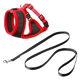 Kit harnais et laisse chaton, noir et rouge, 110 cm, 10 mm, taille S