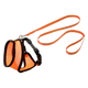 Kit harnais et laisse chat, orange et noir, 110 cm, 10 mm, taille M