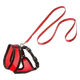 Kit harnais et laisse chat, rouge et noir, 110 cm, 10 mm, taille M