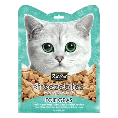 Friandise lyophilisée pour chat Kit Cat FreezeBites foie de canard 20 g