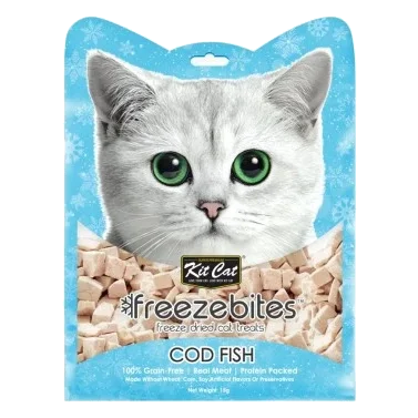 Friandise lyophilisée pour chat Kit Cat FreezeBites cabillaud 15 g