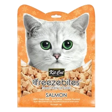 Friandises lyophilisées pour chat Kit Cat FreezeBites saumon 15 g