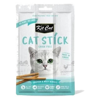 Friandise pour chat Kit Cat Cat Stick poulet et fruits des bois 15 g