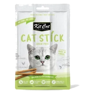 Friandise pour chat Kit Cat Cat Stick saumon et katsuobushi 15 g