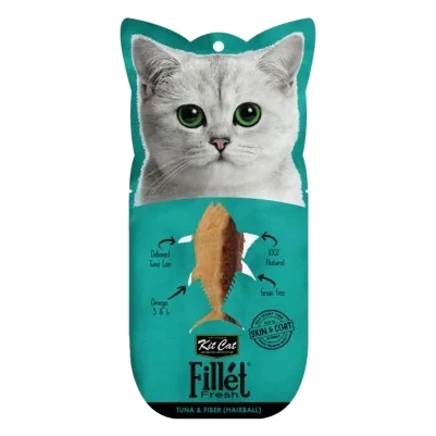 Friandise pour chat Kit Cat FilletFresh thon et fibres 30 g