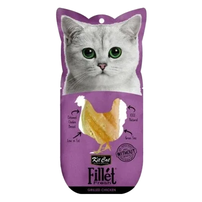 Friandise pour chat Kit Cat FilletFresh poulet grillé 30 g