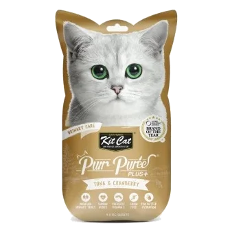 Friandises pour chat Kit Cat PurrPuree Plus thon urinaire 60 g
