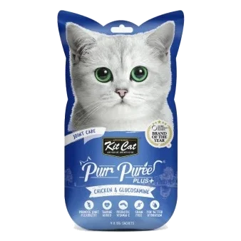 Friandises pour chat Kit Cat PurrPuree Plus poulet articulations 60 g