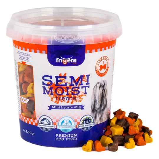 Friandises semi-humides mini cœurs pour chien, 500 g