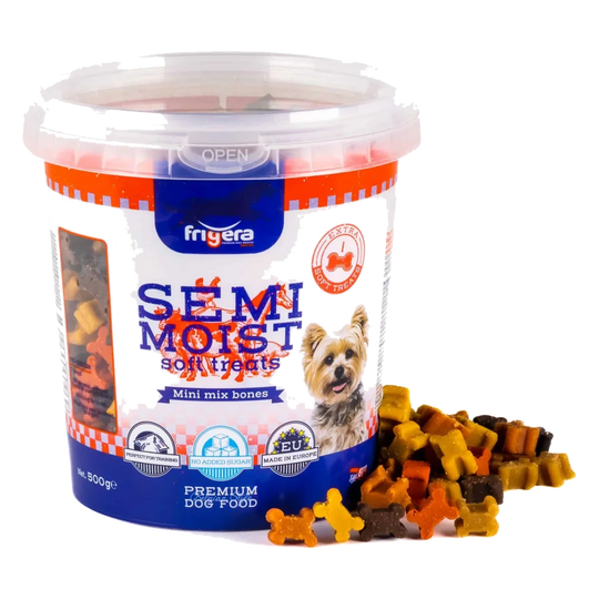 Friandises semi-humides mini os pour chien, 165 g et 500 g