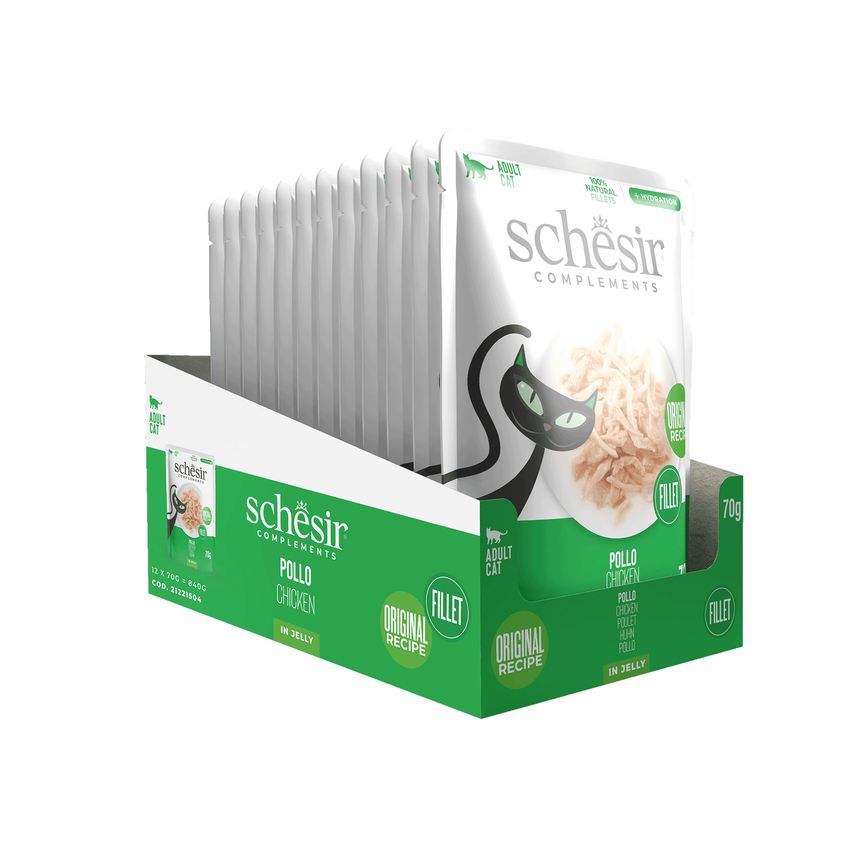 Pâtée chat Schesir filets de poulet, sachet 70 g – image 3