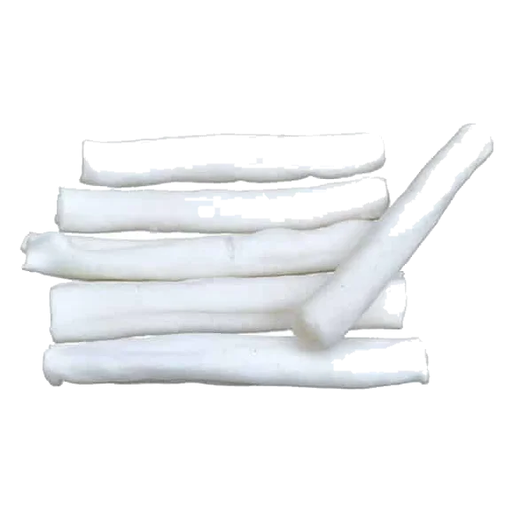 Bâtonnets en peau blanche pour chien, 13 cm