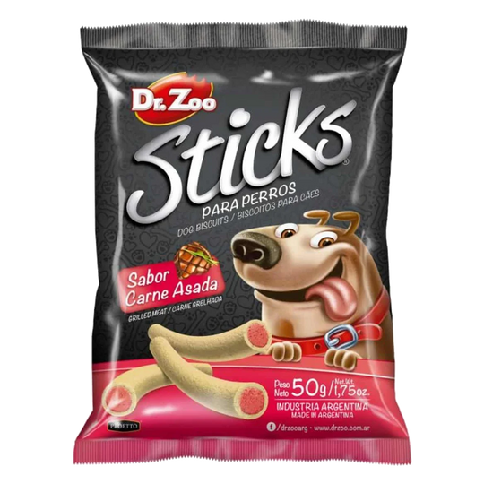 Sticks goût viande grillée Dr. Zoo pour chien, 50 g