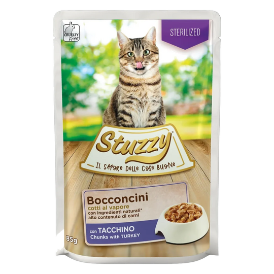Pâtée chat stérilisé Stuzzy Cat dinde, sachet 85 g