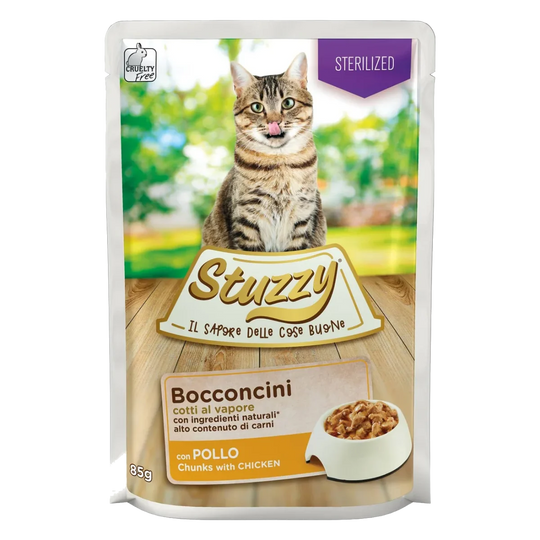 Pâtée chat stérilisé Stuzzy Cat poulet, sachet 85 g