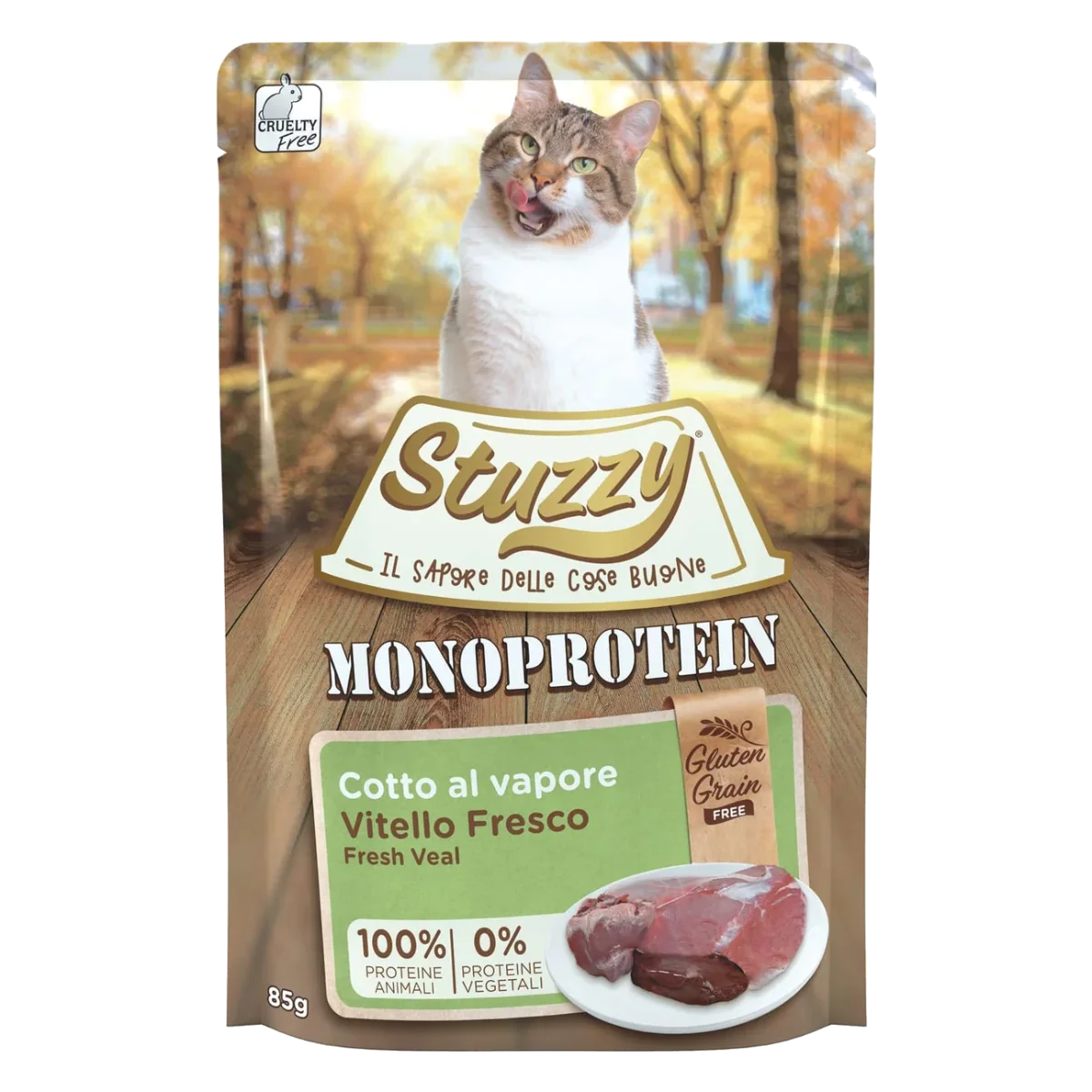 Pâtée chat Stuzzy Grain Free Monoprotein veau frais, 85 g